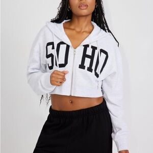 Garage cropped zip up